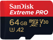 SANDISK Extreme PRO Micro-SDXC Speicherkarte 64 GB 170 MB/s mit SD-Adapter f&uuml;r 13,46 Euro