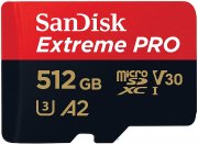SanDisk Extreme Pro microSDXC UHS-I Speicherkarte 512 GB + Adapter & Rescue Pro Deluxe