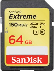 SANDISK Extreme SDXC Speicherkarte 64 GB 150 MB/s
