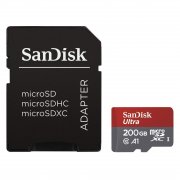 SanDisk Ultra 200GB microSDXC Speicherkarte + Adapter f&uuml;r 30,99&euro; statt 50&euro;