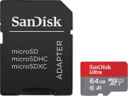 SanDisk Ultra 64 GB microSDXC Speicherkarte + SD-Adapter