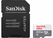 SANDISK Ultra Micro-SDXC Speicherkarte 200 GB mit Adapter