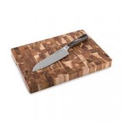 Santokumesser-Set 17 cm mit Akazienholz Schneidebrett Sakura 2 tlg. f&uuml;r 35,92&euro; statt 44,90&euro;
