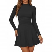 Saodimallsu Damen Mini Kleid mit Langarm f&uuml;r 19,99&euro;