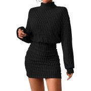Saodimallsu Damen Strickkleid mit Rollkragen f&uuml;r nur 19,99&euro;