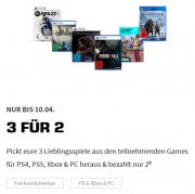 (Saturn + MediaMarkt) 3 Spiele kaufen, 2 Spiele bezahlen (PS4, PS5, Xbox, PC)