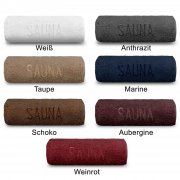 Saunatuch bestickt 70x200 cm 100% Baumwolle f&uuml;r 11,95&euro; statt 23&euro;
