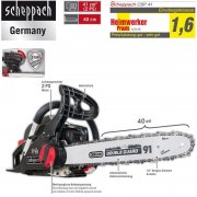 Scheppach CSP41 Benzin Kettens&auml;ge 2 PS Motors&auml;ge 40cm mit Oregon-Schwert