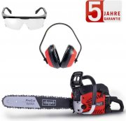 Scheppach CSP530S Benzin-Kettens&auml;ge inkl. Schutzbrille und Geh&ouml;rschutz