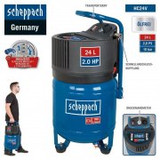 Scheppach Druckluft Kompressor 24L inkl. 13tlg. Zubeh&ouml;rset