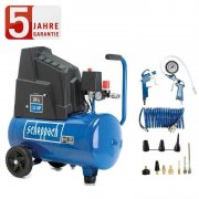 Scheppach HC25o 8bar Druckluft Kompressor Set mit Spiralschlauch + Zubeh&ouml;r