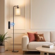 Schicke dimmbare Stehlampe aus Leinen f&uuml;r unter 35&euro; bei Amazon