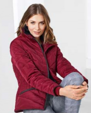 Schicke, dunkelrote Tchibo Damen Steppjacke nur noch in den Gr. 36, 46, 50, 52 und 54 