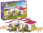 Schleich 42344 Horse Club Reiterhof mit Reiterin und Pferden