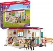 Schleich 42591 Horse Club Sattelkammer - 85-teiliges Spielset mit Pferd und Figur