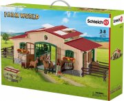 SCHLEICH Farm World 42195 Pferdestall mit Pferden und Zubeh&ouml;r 