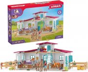 Schleich Horse Club Reiterhof (42567) Spielset mit 3 x schleich Pferde Tierfiguren und vielem mehr