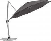 Schneider Rhodos Rondo &Oslash; 350 cm Sonnenschirm mit Kurbel inkl. Plattenst&auml;nder und Schutzh&uuml;lle 