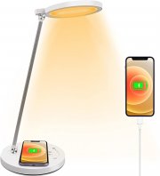 Schreibtischlampe mit Kabelloser Aufladung und Touchfeldbedienung Dimmbar 5 Helligkeitsstufen