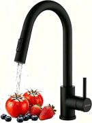 Schwarze K&uuml;chenarmatur mit ausziehbarer Brause f&uuml;r nur 29,99&euro;