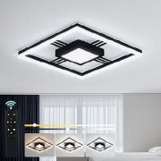 Schwarze LED Deckenlampe 40cm mit Fernbedienung f&uuml;r 30&euro;