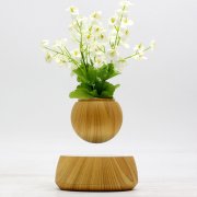 Schwebender magnetischer Blumentopf aus Holz - Kein Zoll - @TomTop