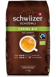 Schwiizer Sch&uuml;&uuml;mli Crema 1kg Bio Bohnenkaffee ganze Bohnen