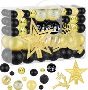 Seachrgif 102 St&uuml;ck Christbaumschmuck in schwarz und gold