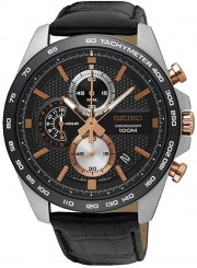 Seiko Chronograph Herren-Uhr Edelstahl mit Metallband