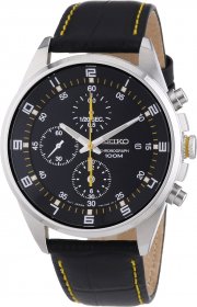 Seiko SNDC89P2 Herren Chronograph mit Lederband 
