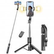 Selfie Stick mit LED und Fernbedienung f&uuml;r unter 14&euro;