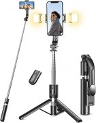 Selfie Stick mit Stativ und 2 F&uuml;lllichtern f&uuml;r 16,99&euro;