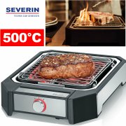 Severin Elektro Beef Steak 500&deg;C Edelstahl Hochtemperaturgrill
