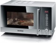 Severin MW 9285 Edelstahl Kombi-Mikrowelle mit Grill- und Hei&szlig;luftfunktion