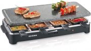 SEVERIN RG 2343 Raclette-Partygrill mit Naturgrillstein