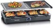 SEVERIN RG 2371 Raclette-Grill mit Naturgrillstein und Grillplatte
