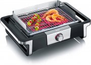 Severin Senoa PG 8113 Elektrogrill f&uuml;r drinnen und drau&szlig;en mit schnellem Grillstart bis 500 &deg;C