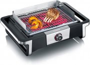 Severin Senoa PG 8113 Elektrogrill f&uuml;r drinnen und drau&szlig;en mit schnellem Grillstart bis 500 &deg;C