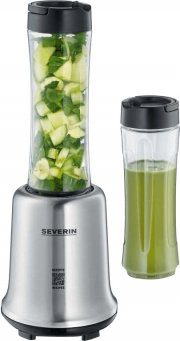 Severin SM 3739 Smoothie-Maker Mix & Go mit 2 x 0,6 L Trinkbeh&auml;lter