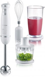 SEVERIN Stabmixer-Set inkl. Mixbecher mit Deckel, Schneebesen und Wandhalterung