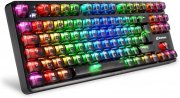 Sharkoon Crystal Shark RGB Gaming Tastatur, Kabellos und Kabelgebunden
