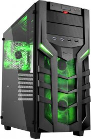 Sharkoon DG7000-G Tower-Geh&auml;use schwarz/gr&uuml;n Window-Kit