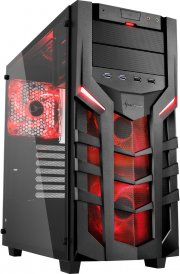Sharkoon DG7000-G Tower-Geh&auml;use (schwarz/rot, Window-Kit)