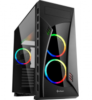 Sharkoon Night Shark Tower-Geh&auml;use mit RGB LED Steuerung mit 14 Beleuchtungseffekten