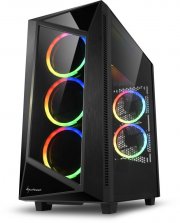 Sharkoon REV200 Midi-Tower ATX RGB Gaming Geh&auml;use mit Seitenfenster
