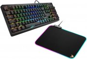 Sharkoon SKILLER SGK30 Gaming-Tastatur + Sharkoon 1337 RGB V2 Gaming Mat 360 Gaming-Mauspad