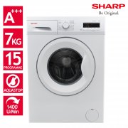 SHARP ES-FB7143W3A-DE Frontlader Waschmaschine A+++ 7kg 1400 U/m Aqua Stop