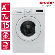 Sharp ES-FB7143W3A Frontlader Waschmaschine A+++ 7kg 1400 U/m Aqua Stop 