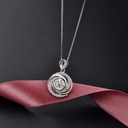 Silber Halskette f&uuml;r Frauen mit 18 Zoll Box Kette , 50% Rabatt auf , nur 5.86&euro;