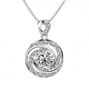 Silber Halskette f&uuml;r Frauen mit 18 Zoll Box Kette , 50% Rabatt auf , nur 8.49&euro;